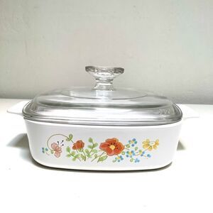 Vintage Corning Ware Wildflower 1 Liter Casserole Baking Dish A-1-B